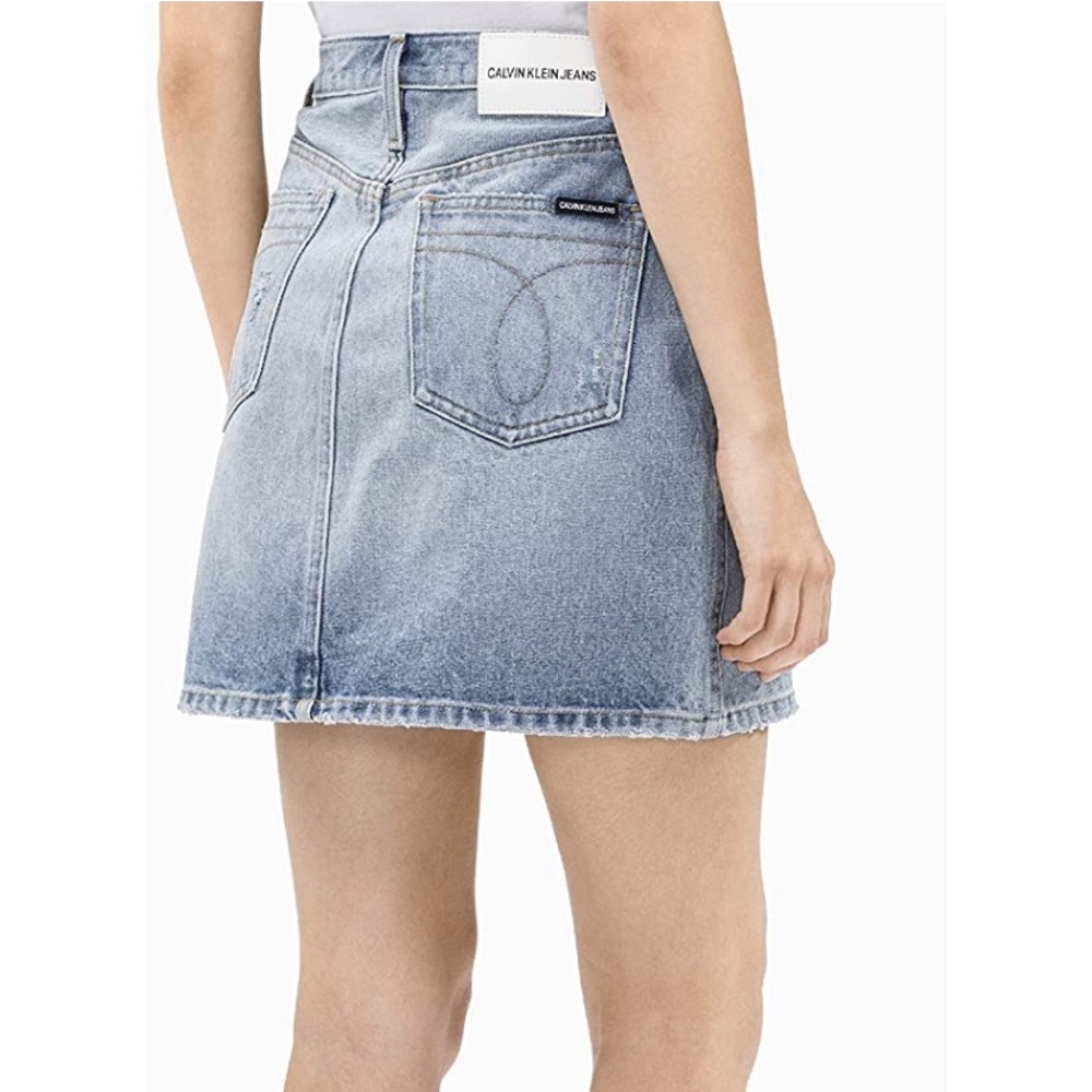 CALVIN KLEIN Jeans high rise skirt medium wash - Picture 3 of 10